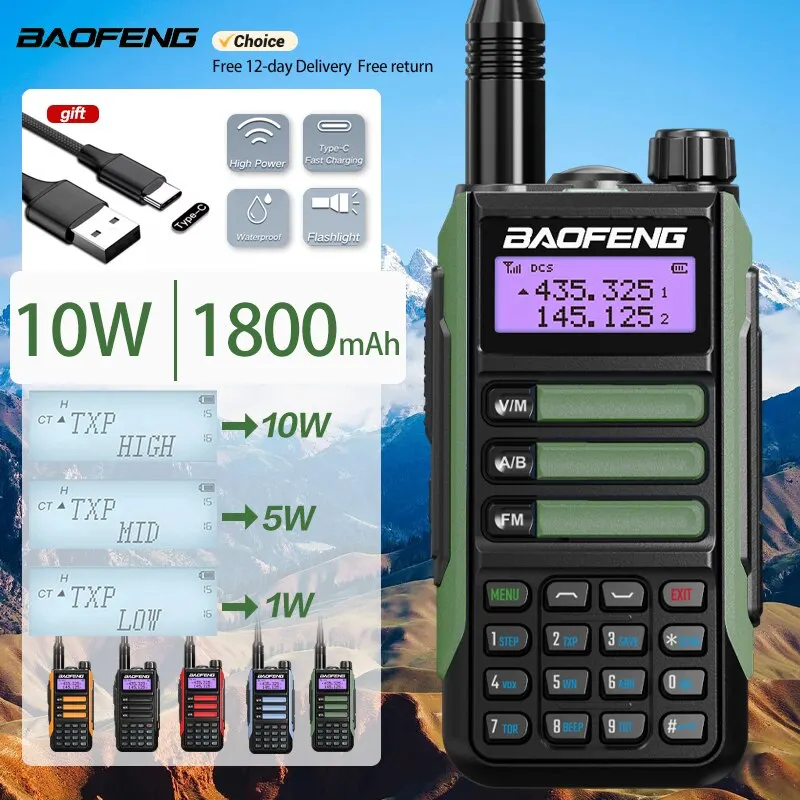 Baofeng UV16 V2 10W 長距離ラジオ - VHF/UHF CB