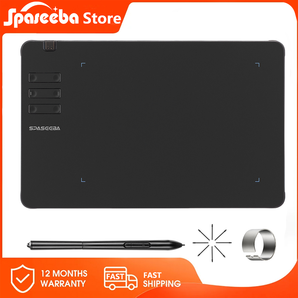 SPASEEBA T605 描画/絵画/ゲーム用グラフィックタブレット OSU、8192レベルデジタルスタイラス付き超薄型アートペンタブレット