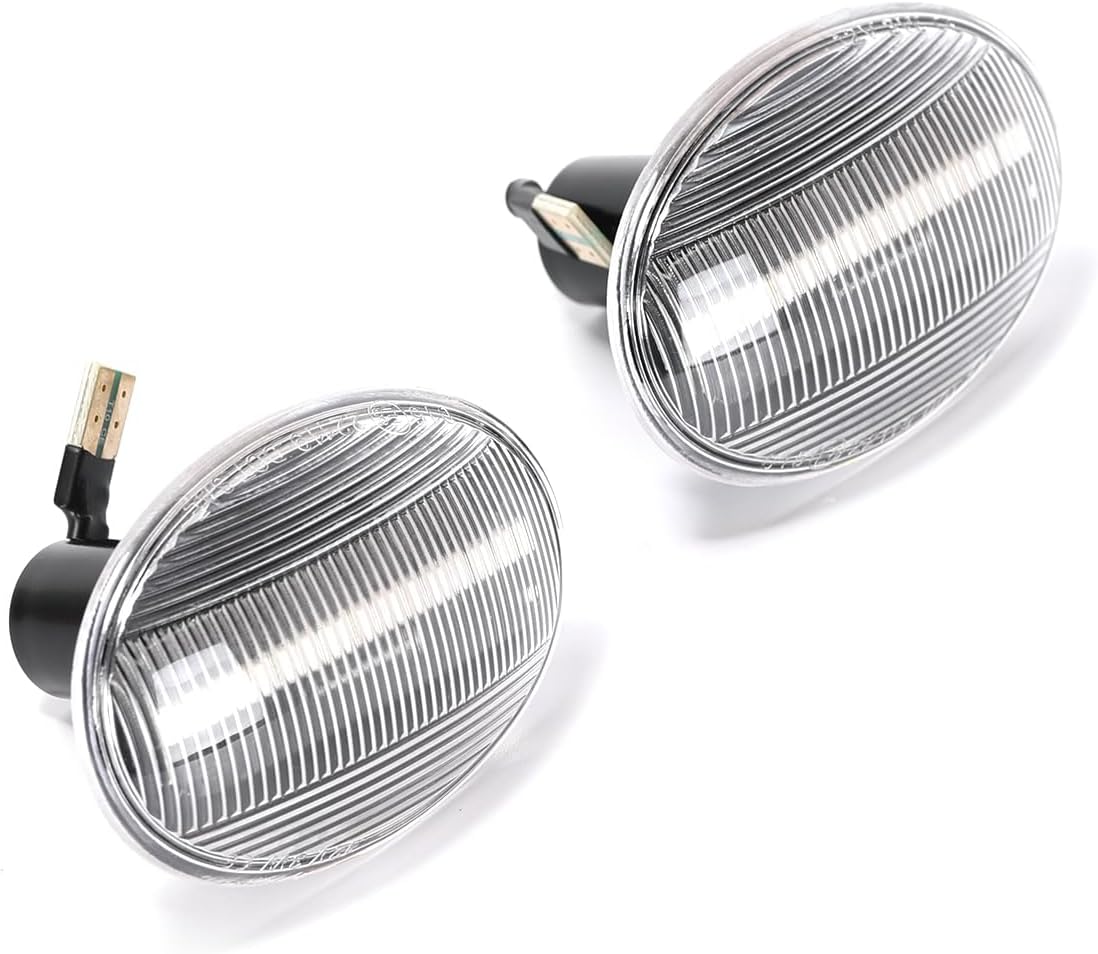 Ruimou 2 個 71 ミリメートル x 49 ミリメートル車 LED サイドインジケーターリピーターライト OE:2751977 0217900 BMW ミニクーパー R55 R56 R57 R58 と互換性あり