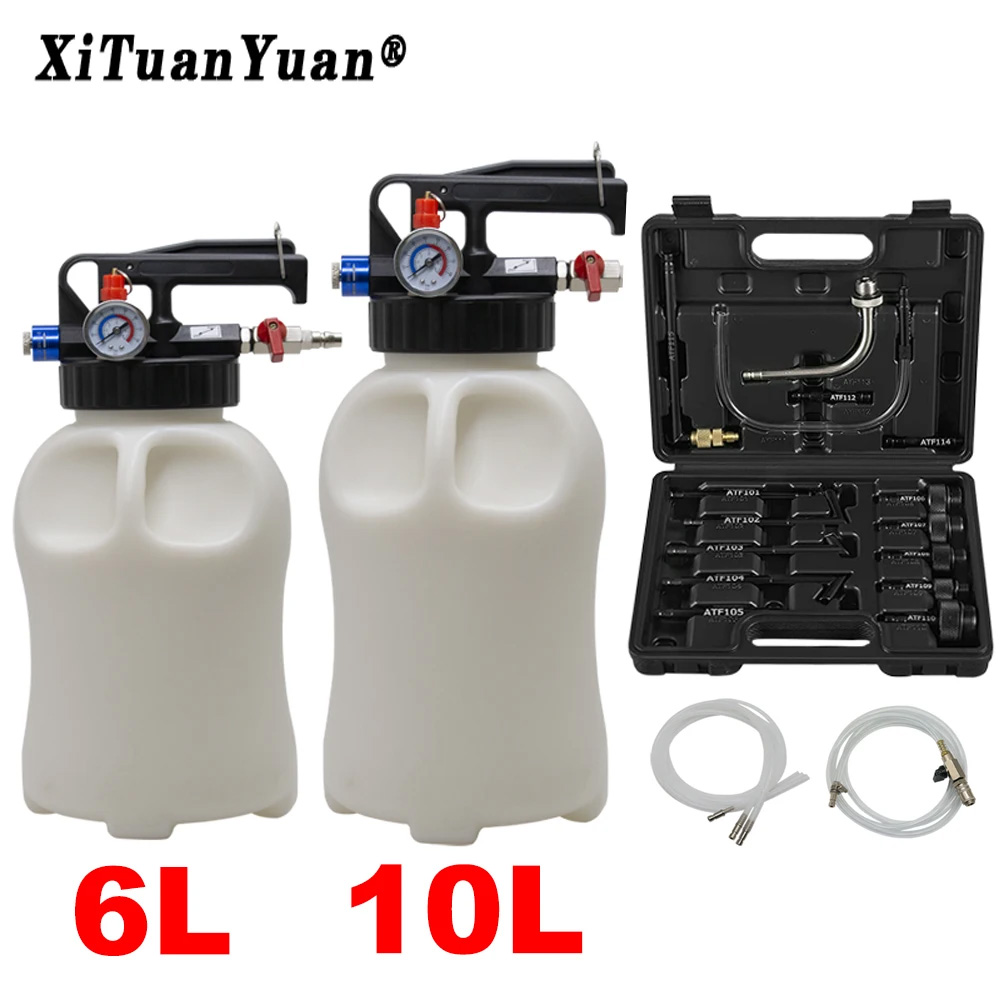 ニューマチックトランスミッションオイル補充ツール、オイル補充充填、ATFアダプター、6L、10Lディスペンサーポンプキット、フルードエクストラクターアダプター