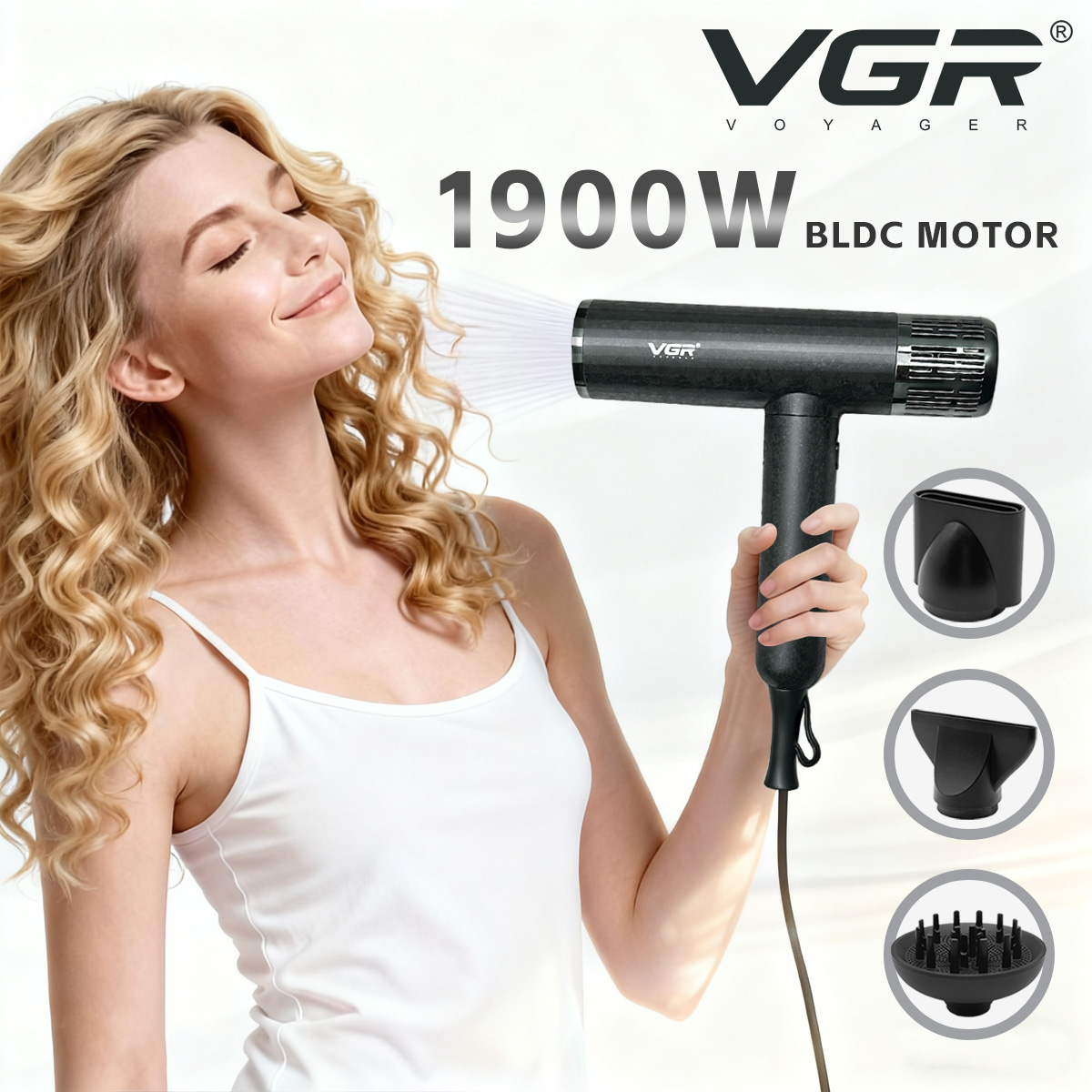 VGR ヘアドライヤープロフェッショナル送風機マイナスイオン高速ヘアドライヤーマシン温冷調整理容室 V-640HD
