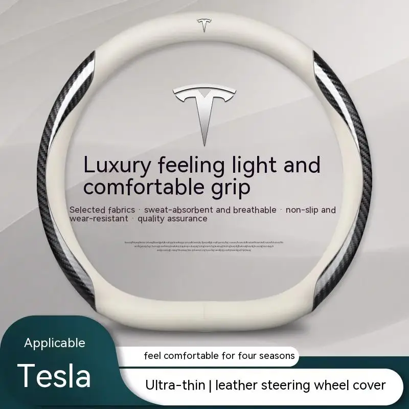 車のステアリングホイールカバーテスラモデル 3 S Y モデル X ロードスター 2019-2025 自動車インテリアステアリングホイールアクセサリー
