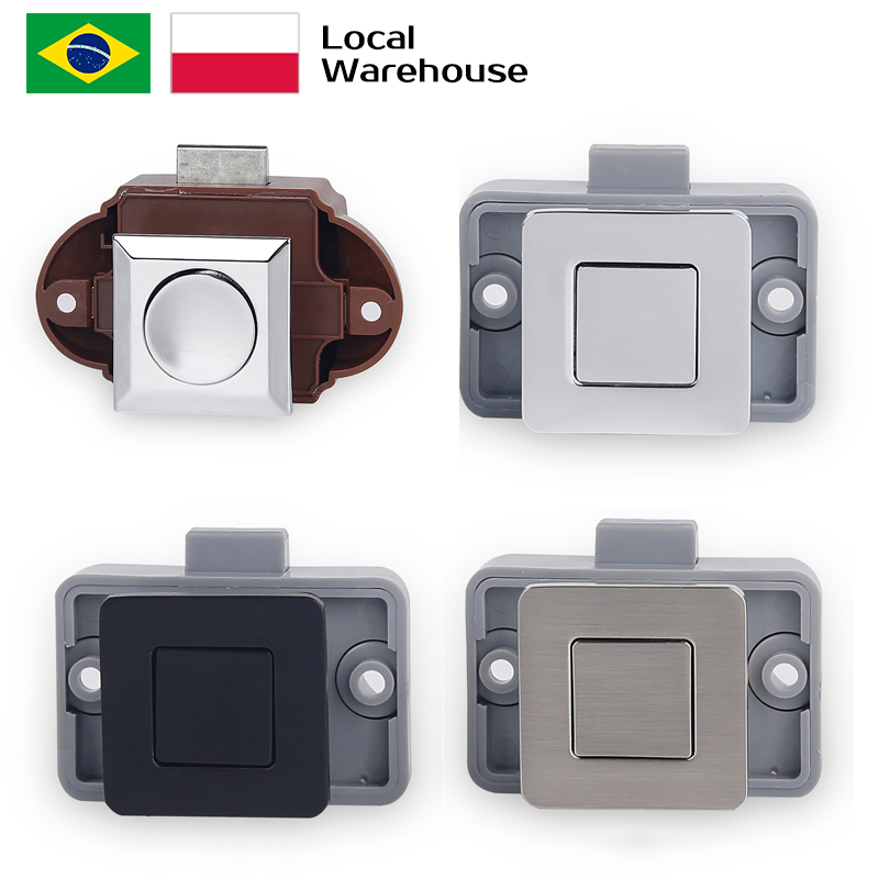 KAK 10 個キャンピングカープッシュロック RV キャラバンボートモーターホームキャビネット引き出しラッチボタンロックキーレス家具ドアロックハードウェア
