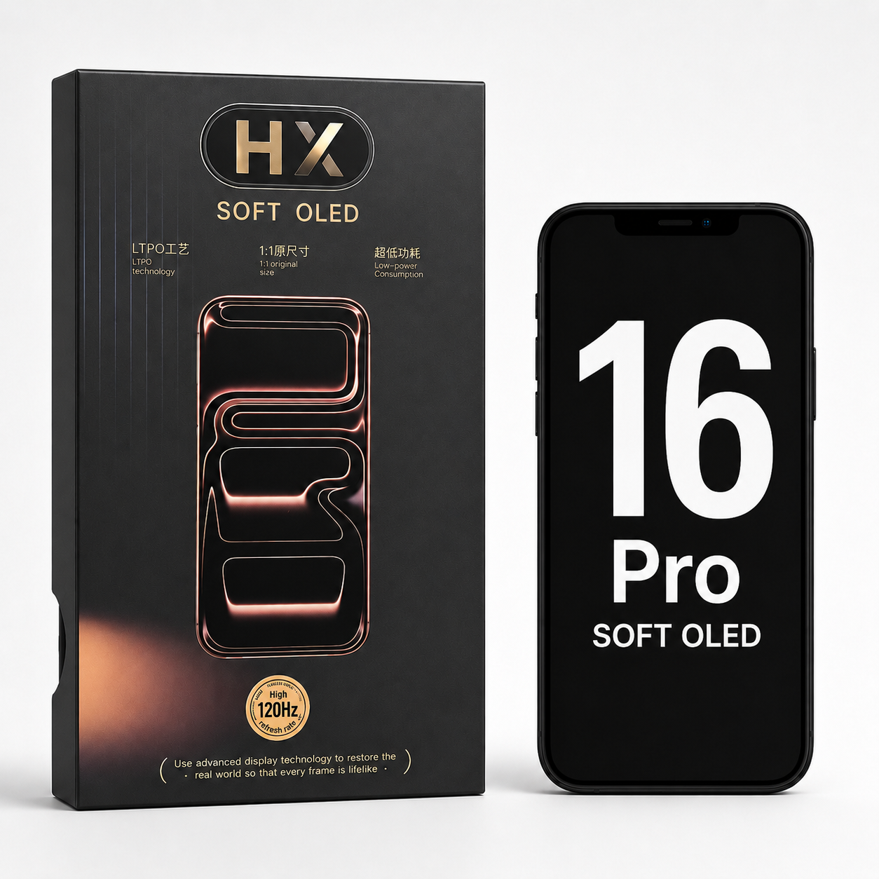 HX ブランド ソフト OLED 16 プロ LTPO 技術スクリーン ディスプレイ アセンブリ強力な抗干渉タッチ