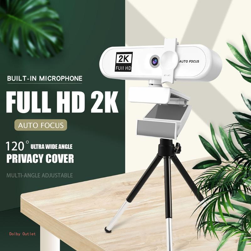 ワイドスクリーンウェブカメラ フルハイ4K/2K/1080Pウェブカメラ USB接続 内蔵マイク プライバシーカバー付き 通話録音用