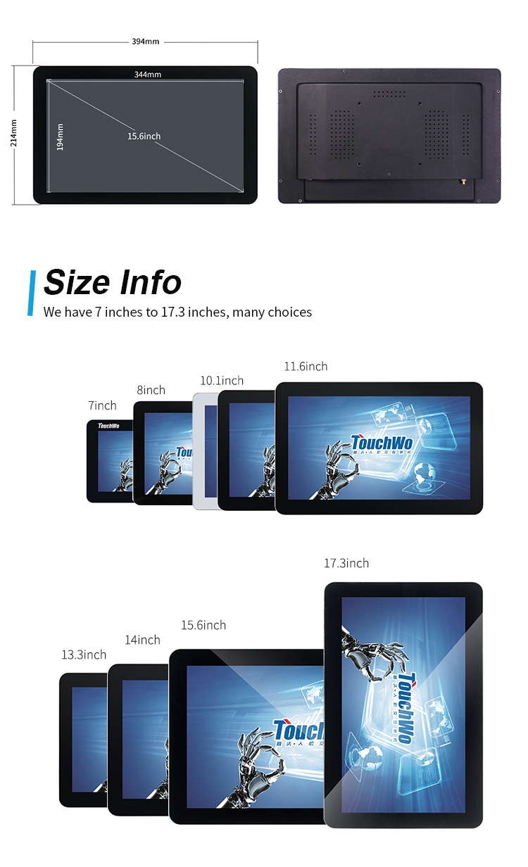 7 インチ 1024*768 Android タブレットタブレット PC Android 7.1 10 ポイント容量性タッチスクリーンオクタコア VESA ウォールマウント Wifi 2GB USB