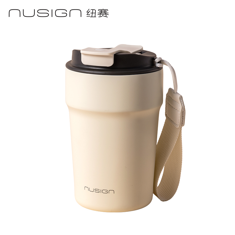 Deli Nusign 多機能コーヒーカップ 316 ステンレス鋼魔法瓶 ストロー付き 直接飲用オプション 400ml/510ml ギフトカップ