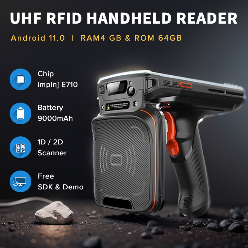 TY850 20 メートル長距離 Android 11 WIFI 4G Bluetooth RFID UHF ハンドヘルドリーダー 1D/2D 倉庫家畜ランドリー管理用