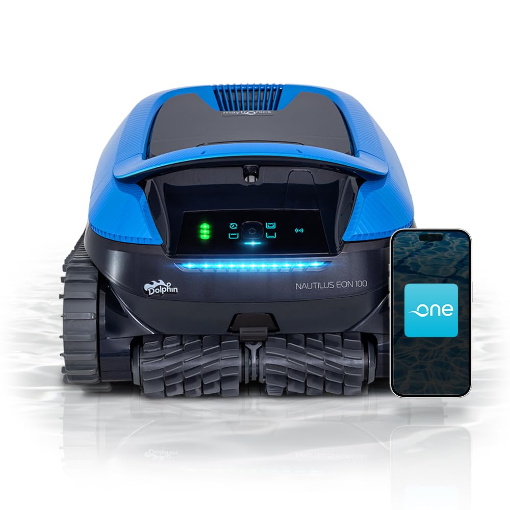 Nautilus EON 100 コードレス ロボット プール クリーナー 最大 50 フィートのプールに最適 - Wi-Fi 接続、壁