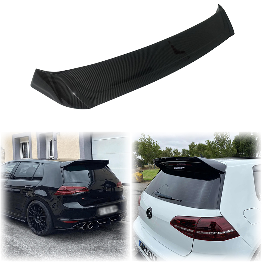 2013-2018 フォルクスワーゲンゴルフ 7 MK7 TSi TDi GTI R GTD GTE OSIR スタイル車のリアルーフスポイラーリアトランクウイングリップ ABS による