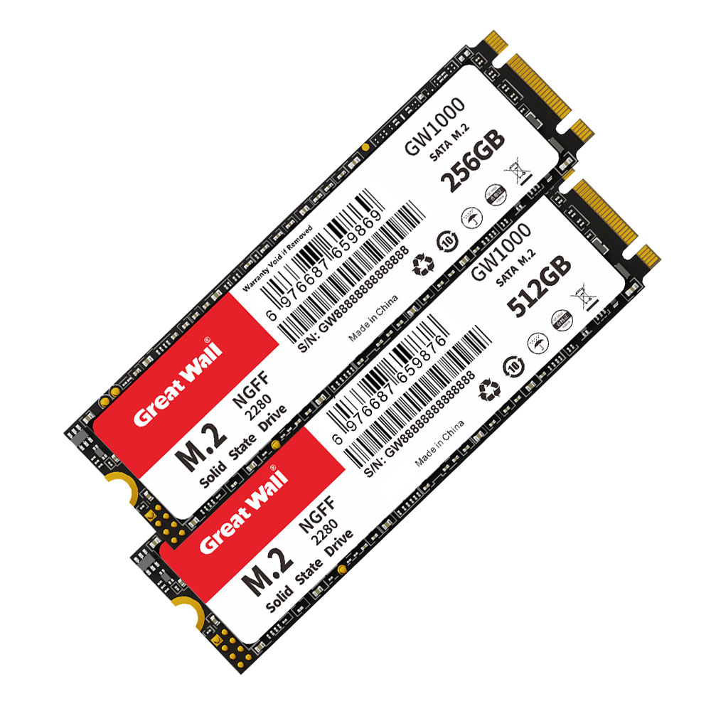 万里の長城 M.2 2280 SSD ハードディスク 128 ギガバイト 256 ギガバイト 512 ギガバイト 1 TB NGFF 2TB ソリッドステートドライブ 540MP/S M2 SATA デスクトップ PC ノートブック用