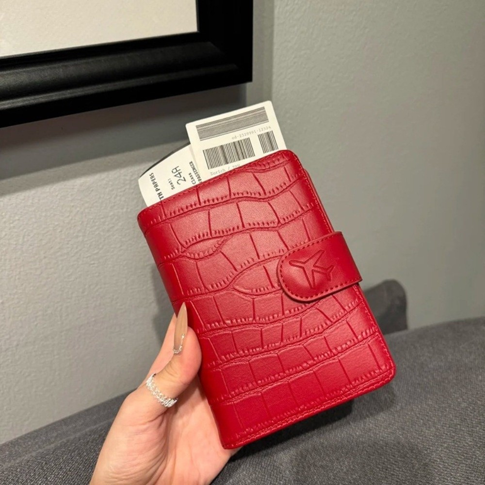 ポータブルソリッドカラーパスポートホルダー PU 盗難防止パスポートバッグドキュメントストレージ超薄型旅行パスポートケース