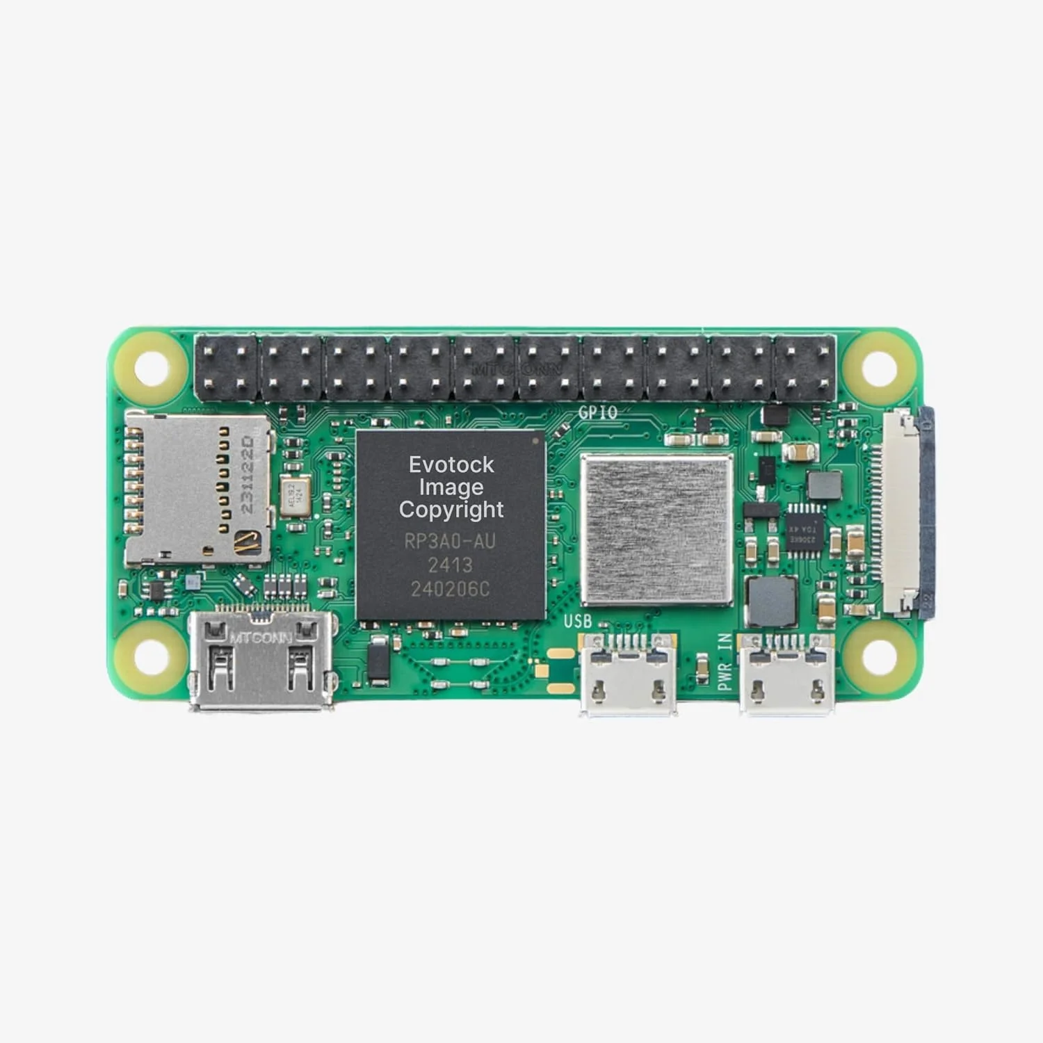 Pi Zero 2 WH - 半田付け済みコネクタ、クアッドコア 1GHz、512MB、Wi-Fi Bluetooth、HDMI、マイクロ USB、40 GPIO、CSI カメラ ポート、2023 V
