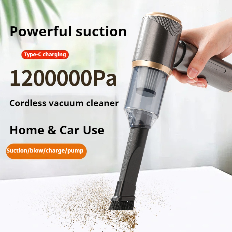 コードレスハンドヘルド掃除機 51000RPM 強力な吸引車家庭用デュアルユース Type-C 充電式低ノイズ