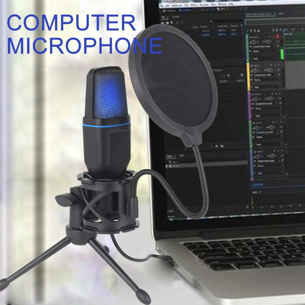 USB マイク RGB Microfone Condensador ワイヤー ゲームマイク ポッドキャスト レコーディング スタジオ ストリーミング ラップトップ デスクトップ PC 用
