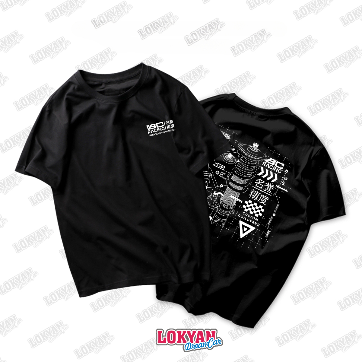 BCracing ツイストシリーズテーマ Tシャツ JDM プリント半袖オートバイグラフィック通気性カジュアルメンズ Tシャツ