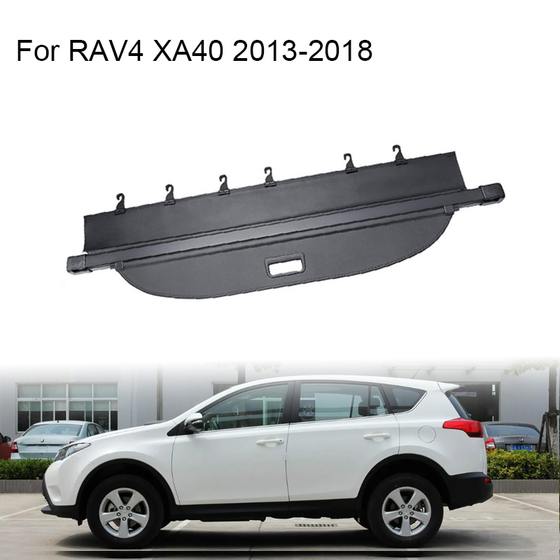 トランクカーテンカバーオーガナイザートヨタ RAV4 2013-2018 MK4 XA40 リアラックパーティション貨物収納シェルターシールドシェード荷物