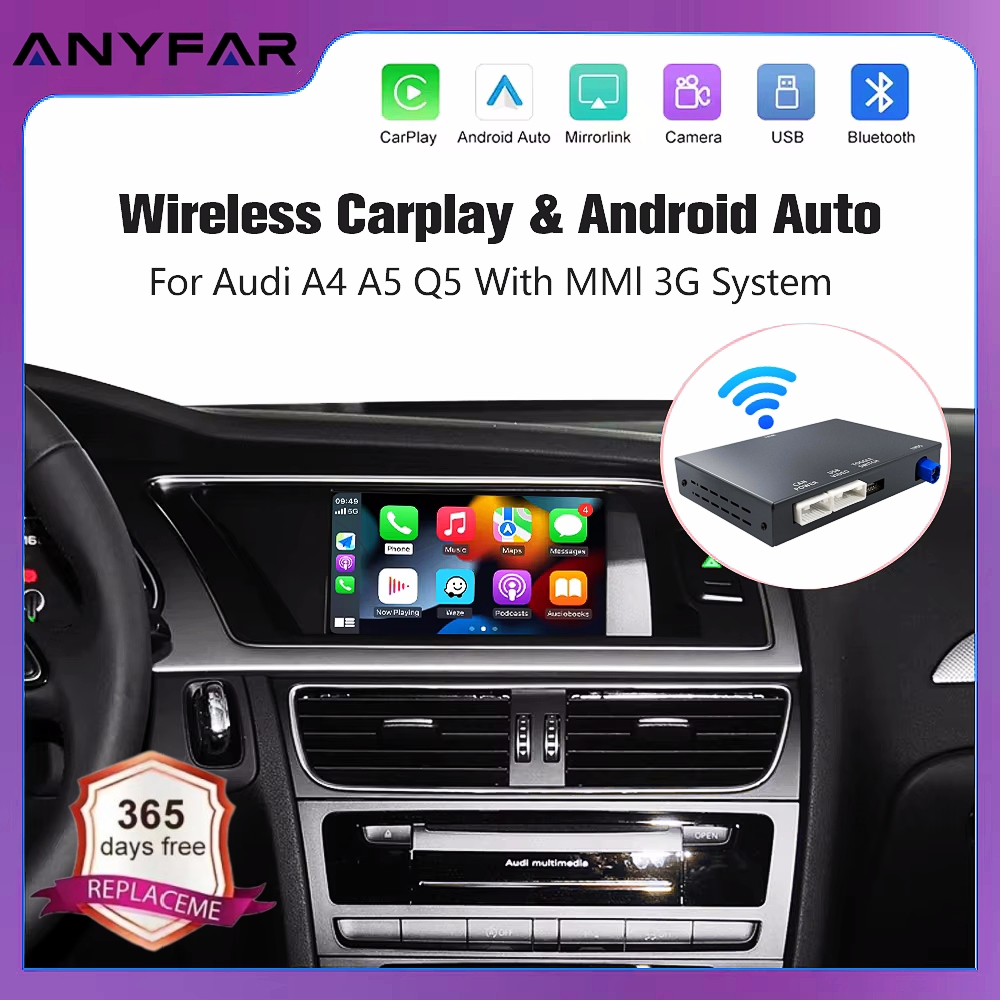 ワイヤレス CarPlay アウディ A4 A5 2008-2016 Q5 2010-2018 Android 自動ミラーリンク AirPlay ナビゲーションマルチメディアアクセサリー