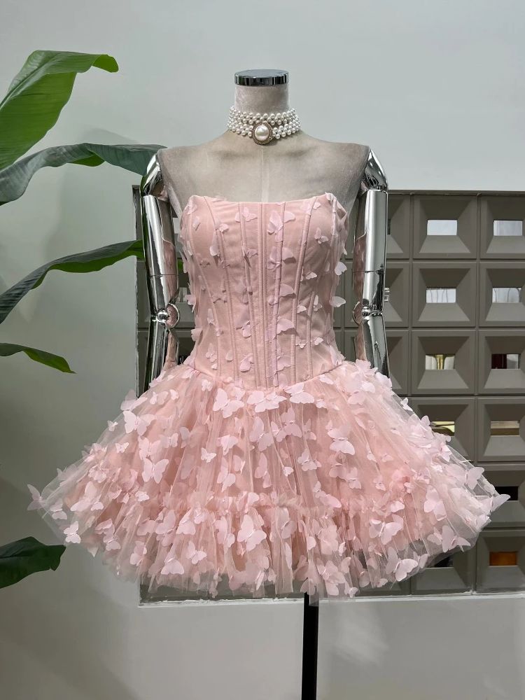 高級蝶シフォン A ラインプリンセスドレス夏の誕生日パーティー 2 点セットセレブショーナイトクラブ衣装 2025