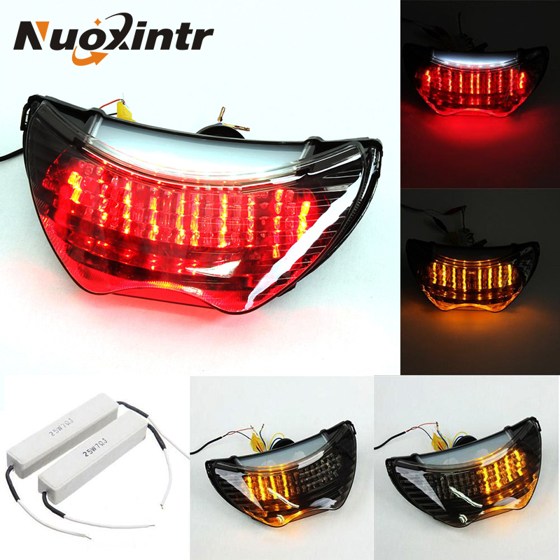 Nuoxintr オートバイ LED テールライトブレーキテールライト統合ターンシグナルインジケータホンダ CBR 600 F4i CBR 900RR 1999-06