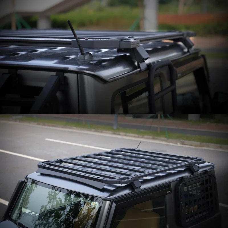 スズキジムニー用車ルーフバスケットラックバー貨物アルミ荷物キャリア適切な