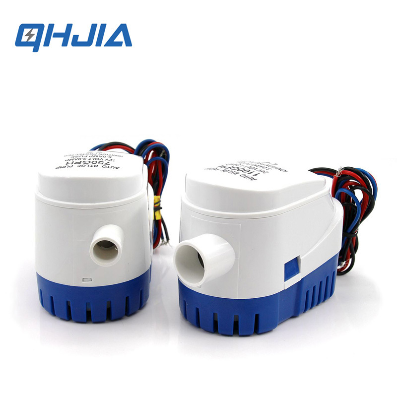 自動ボート水中ビルジポンプ 12V 24V ボルト DC 電動マリンウォーターポンプ小型自動 6500GPH 750GPH 1100GPH スイッチ付き