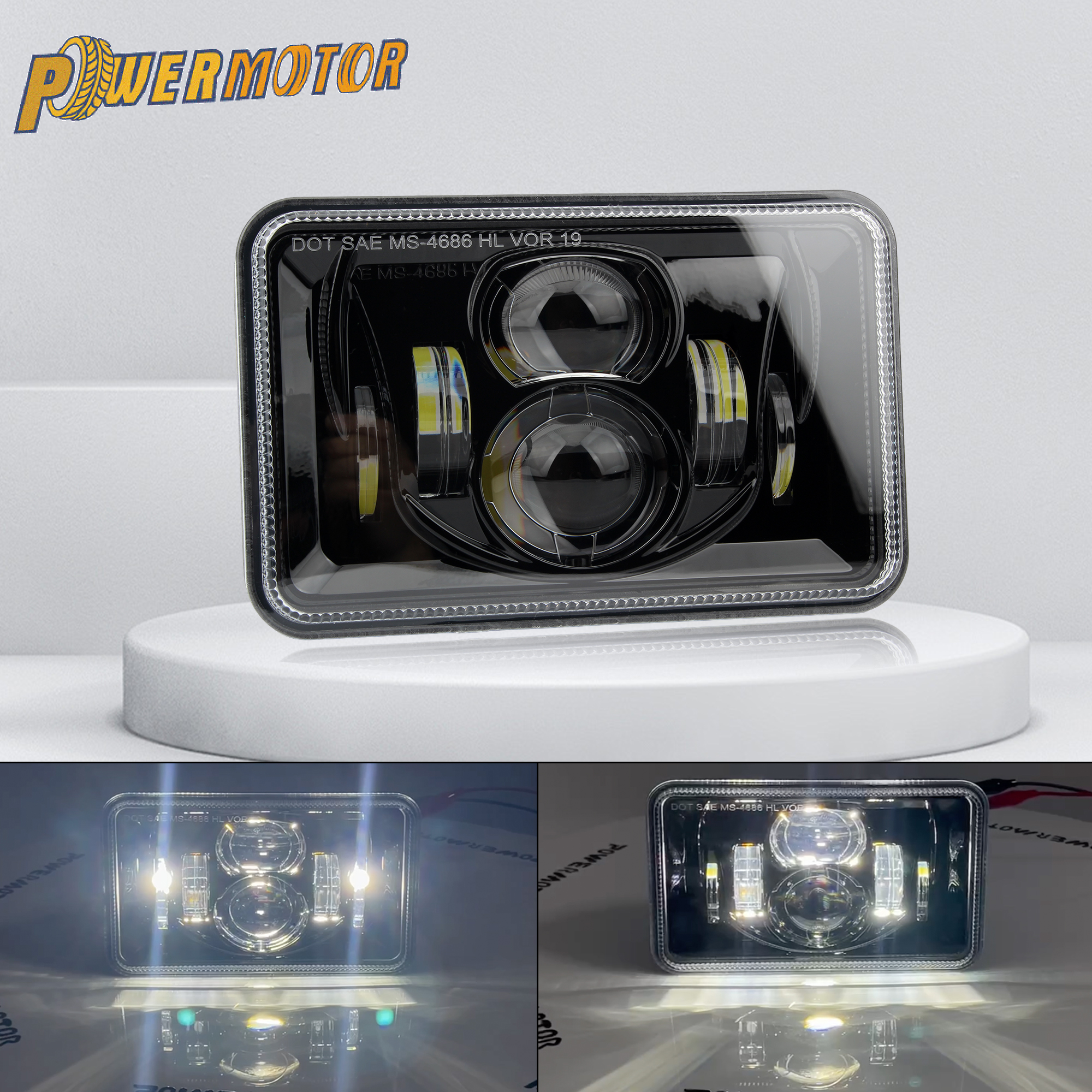 プロジェクター 4 "x6" LED ヘッドライト H4686 LED ヘッドランプホンダスズキ DRZ400S DRZ400SM DRZ250 DRZ400 DRZ400E DR200S DR650S DR650SE