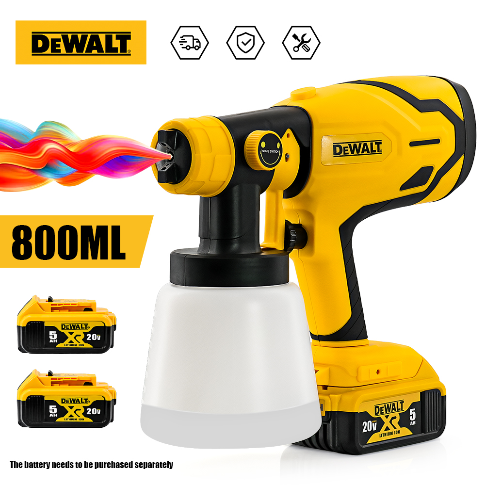 Dewalt エアブラシ ブラシレス電動スプレーガン 軽量ペイントスプレー ホームセンターや DIY プロジェクト用の均一なスプレー