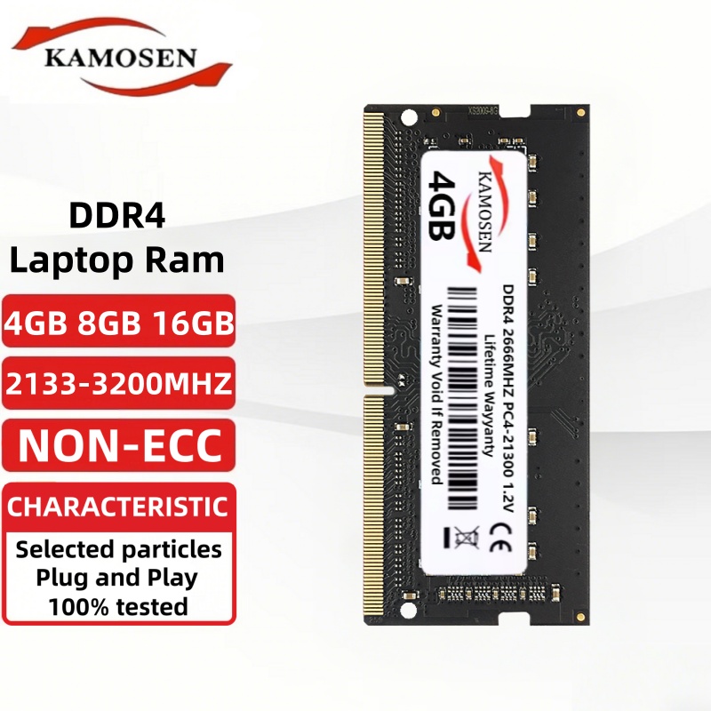 DDR4 ノートパソコン用 RAM 4GB 8GB 16GB 2133 2400 2666 3200MHz PC4-17000 19200 21300 25600 SODIMM 1.2V 260ピン 非ECC ノートパソコン用メモリ RAM