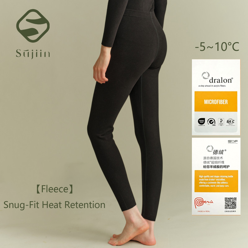 SUJIIN 女性の熱下着 2025 冬暖かいレギンス固体シンプルなタイツパンツ防寒熱服女性 WC061