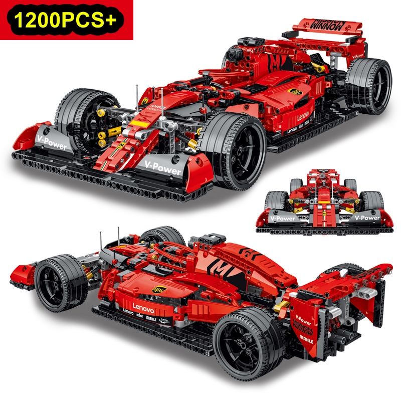 1200 個スーパーレーシングカービルディングブロックモデルレッドクラシックスポーツクリエイティブ 3D デスクトップ装飾クリスマスホリデーギフト大人子供