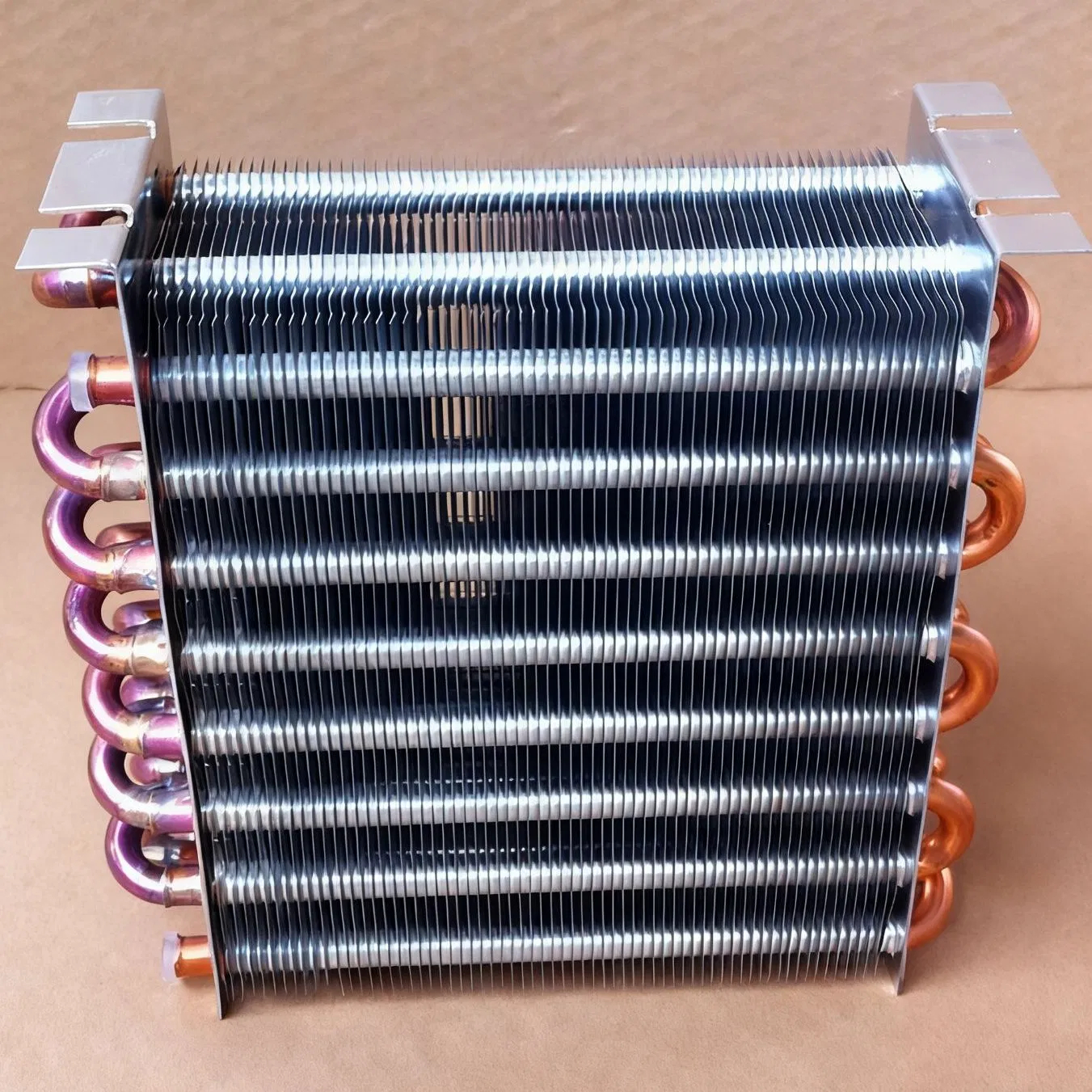 1x6x120mm 銅管フィン空冷コンデンサー冷凍庫冷蔵庫ディスプレイキャビネット用