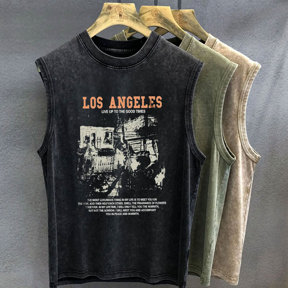 ゴシックグラフィック Tシャツ男性ヴィンテージウォッシュプリントタンクトップ特大ノースリーブベスト女性ジム Y2k 服ストリート夏