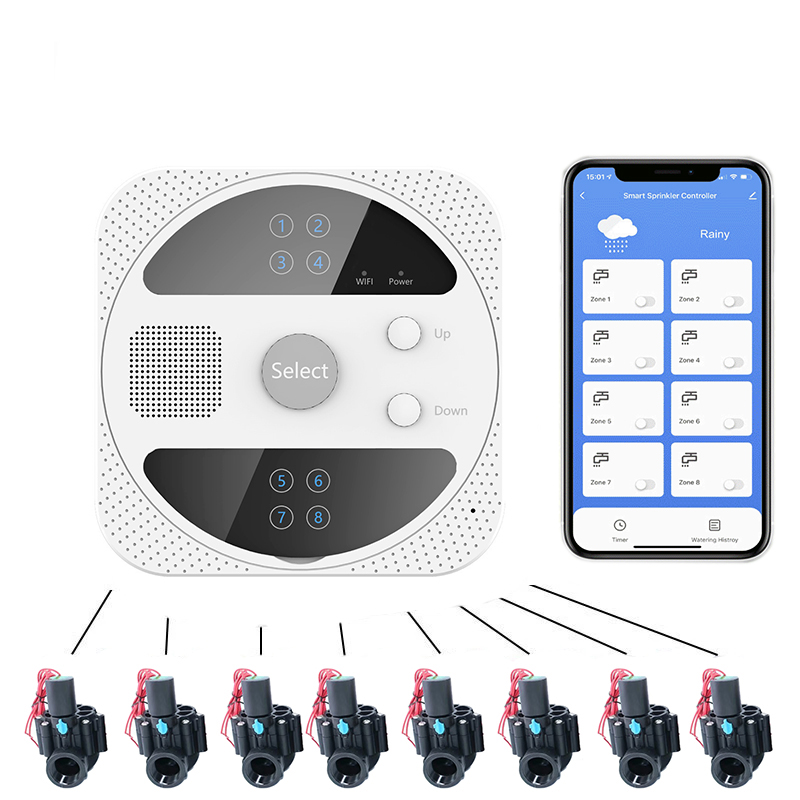 スマート灌漑コントローラ庭のスプリンクラー花の水やりのタイミング制御水電磁弁コントローラ