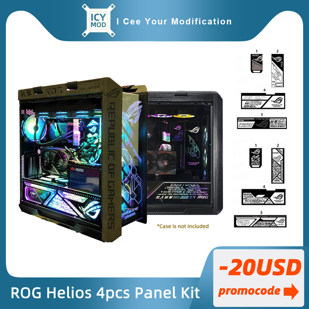 4 個の RGB パネルキット ROG Helios GX601 PC ケース MOD DIY 構築 ASUS Strix 装飾修理された ARGB プレートカスタマイズ電源カバー