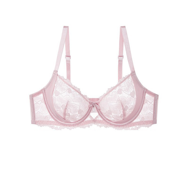 Ensemble Lingerie Luxe Français Dentelle Brodée Noir Mystère Rose Pur Soutien-Gorge Grand Découpe Cadeau Sensuel Design Élégant