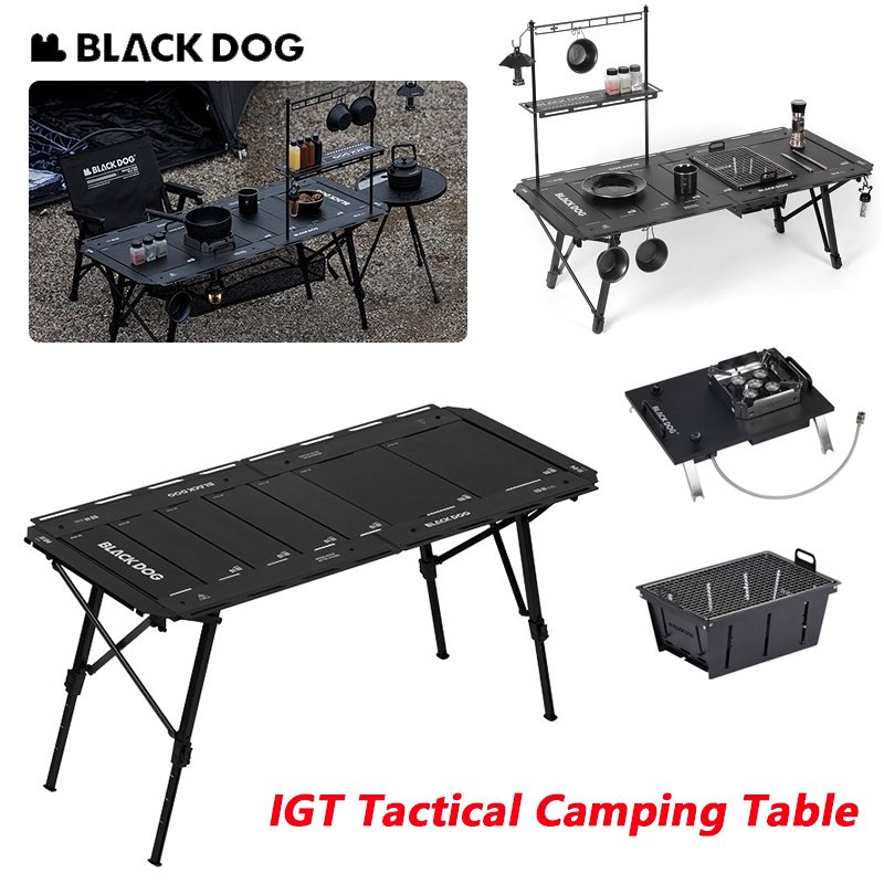Naturehike BLACKDOG 屋外 IGT テーブル折りたたみ調節可能なアルミ合金キャンプモジュラー自立戦術テーブルポータブル