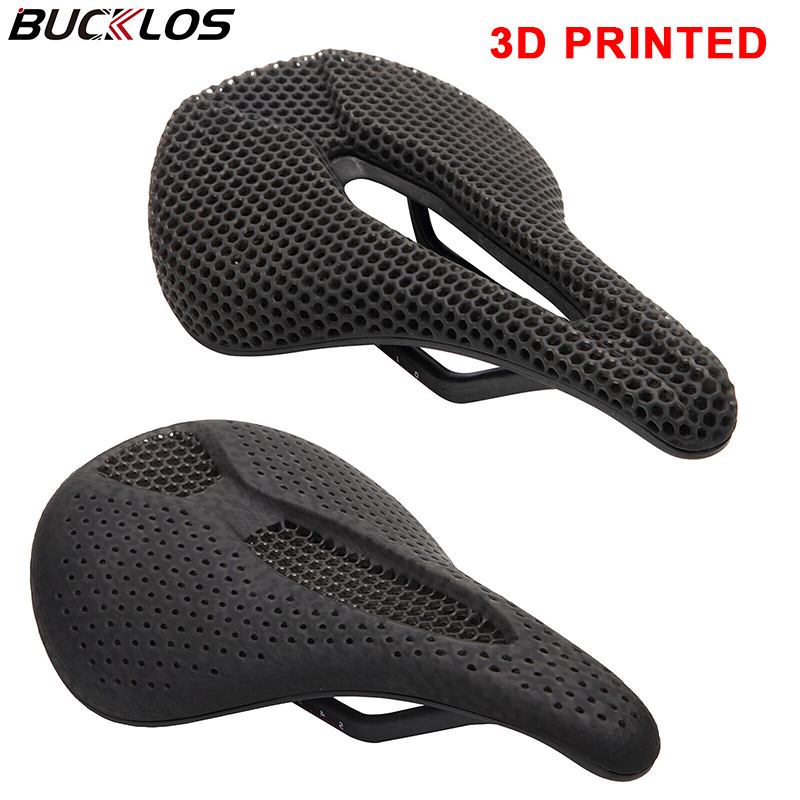 3D プリントサドル BUCKLOS MTB バイクシートクッションフルカーボンファイバー超軽量中空快適なロードマウンテンバイクサドル部品