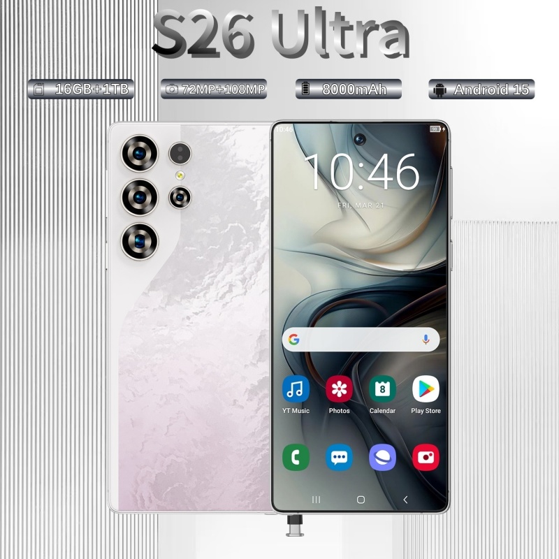 2026 S26 ウルトラグローバル Android 14 7800mAh 5G 電話バージョンモバイル 22G 2TB スマートフォン電話 7.3HD 携帯電話デュアル SIM ZZ17