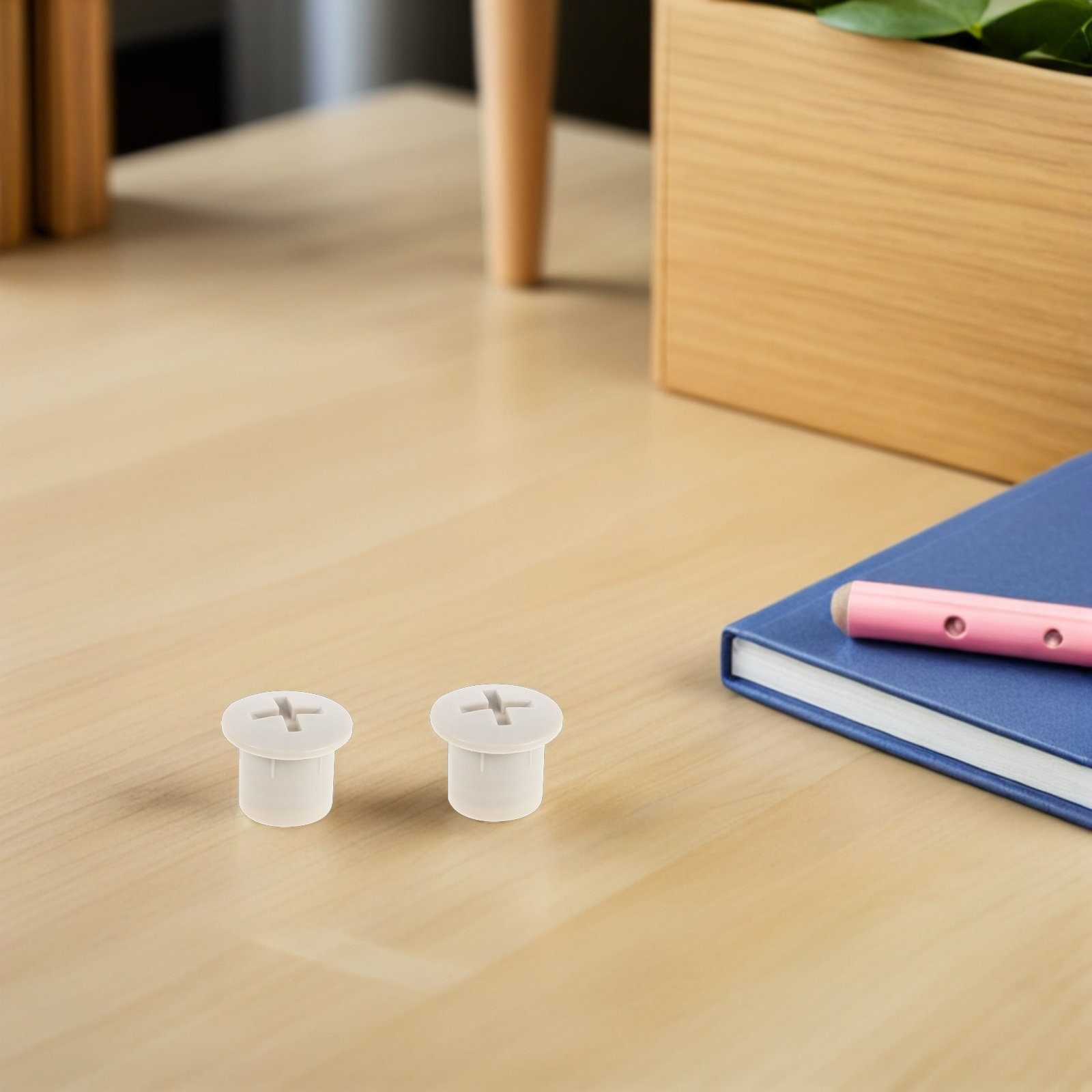 5 個の白いプラスチックネジキャップ子供用スライド安全強化スライド固定アクセサリー幼稚園保育園の遊び場ネジ