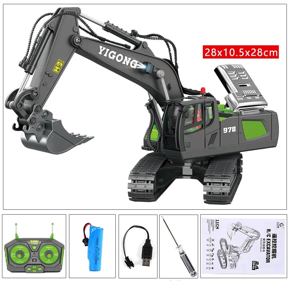 RC ショベル RC CRA 子供のおもちゃリモートコントロールショベルおもちゃ子供のラジコンダンプトラックブルドーザー電気自動車のおもちゃギフト