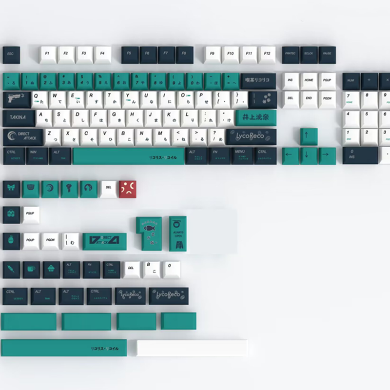 Lycoris リコイル PBT キーキャップカスタムデザインチェリープロファイル染料昇華 140 キー Outemu Gateron TTC Kailh チェリー MX スイッチ