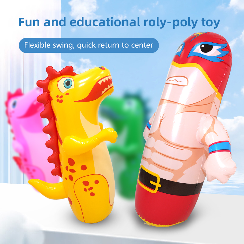 90 センチメートルインフレータブル恐竜タンブラーおもちゃ厚い PVC パンチングバッグ子供のためのバウンスバックボクシングおもちゃストレスリリーフ屋内屋外おもちゃ