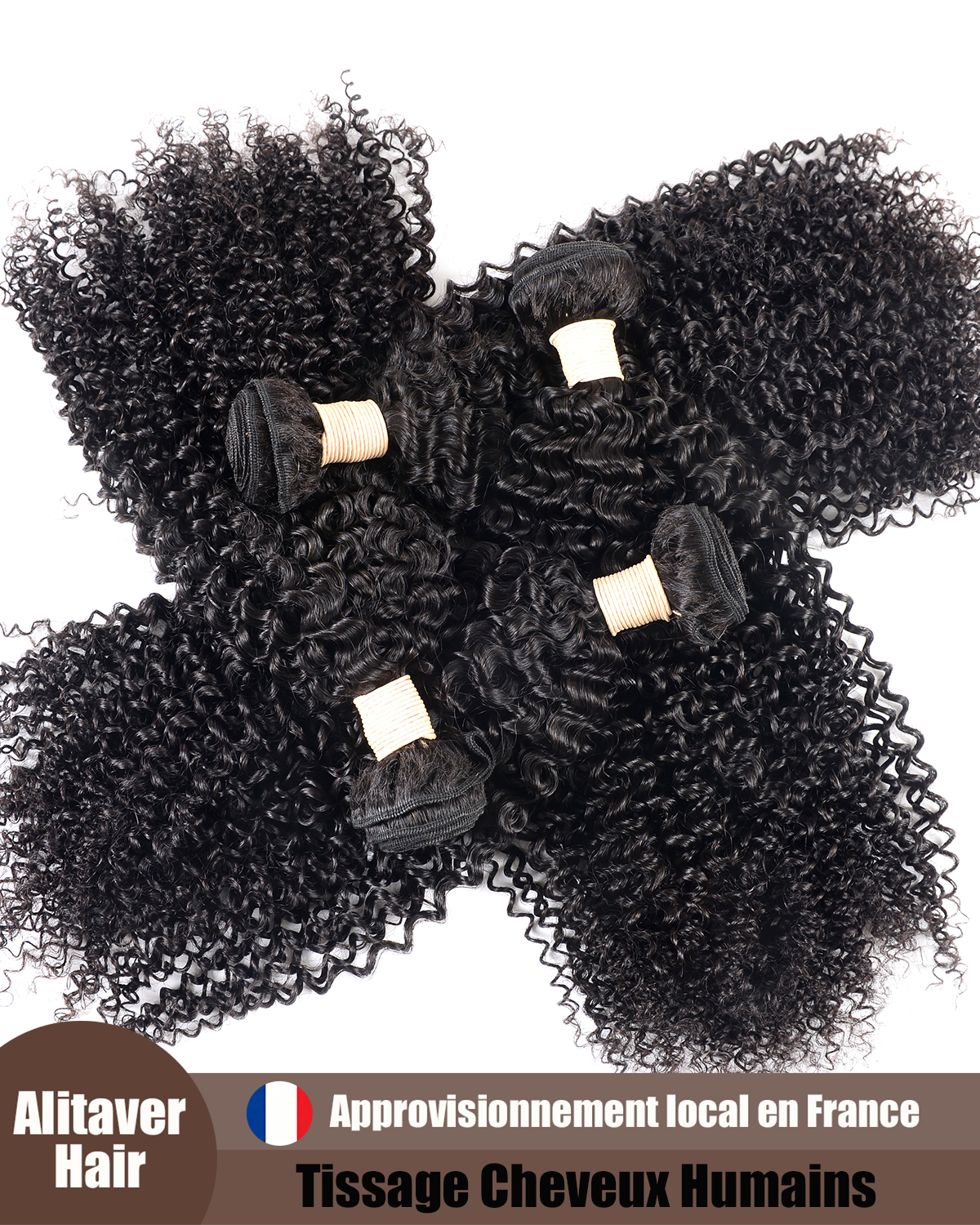 未処理の生ヘアバンドル キンキーカーリーヘアバンドルとウィーブティサージュ Cheveux Humains インディアンヘアウィーブバンドル クリアランスセールを販売