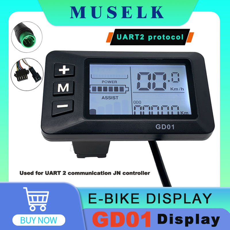 GD01Display 使用 UART 2 通信 JN コントローラ LCD ディスプレイ 24V/36V/48V 適応 22.2 ミリメートルハンドルバー電動自転車ディ