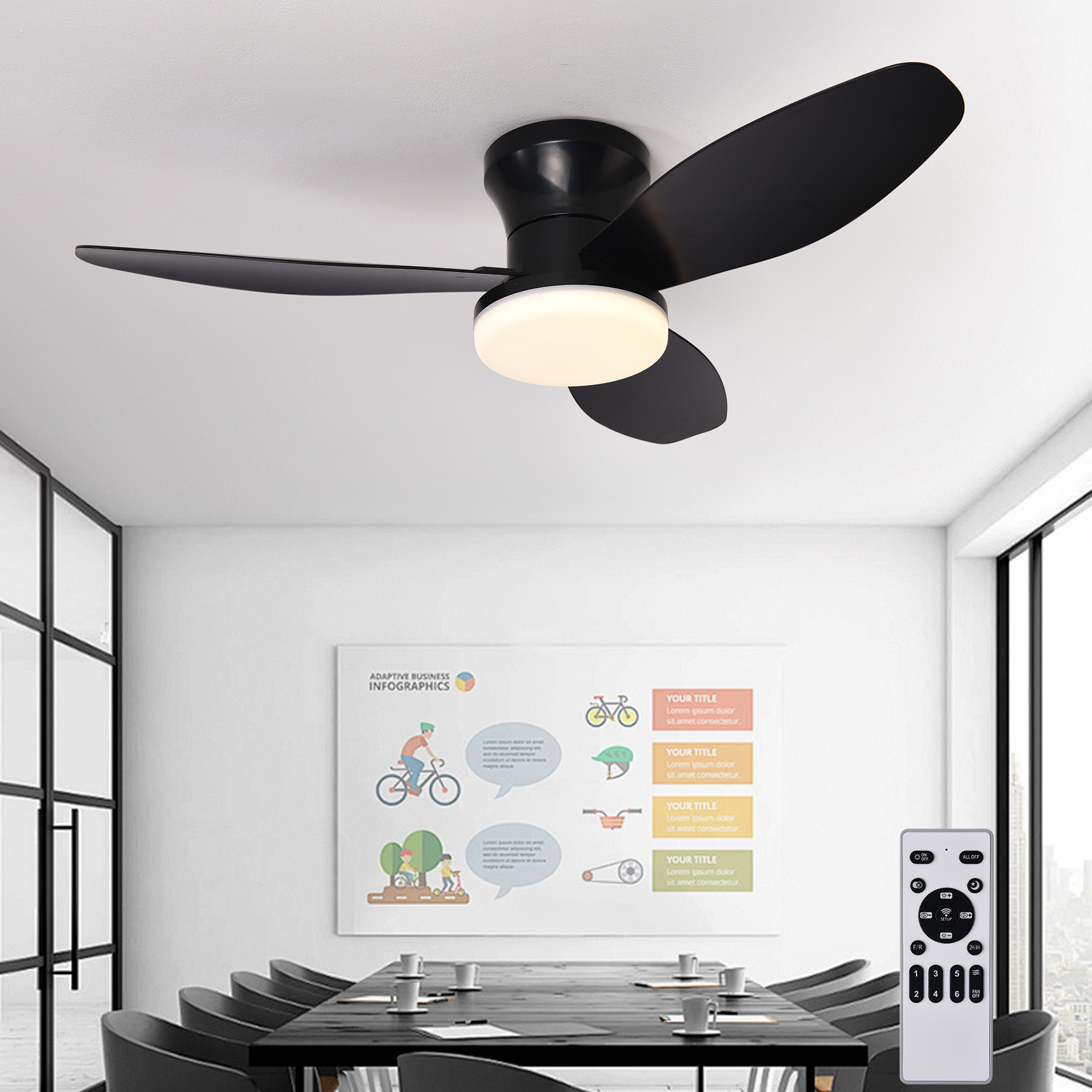 ライト付きシーリングファン Casa inteLigente ソケットファン ライト ventilatore Da Soffitto Con Luce De Techo Con Luz Silenciosos LED コールド