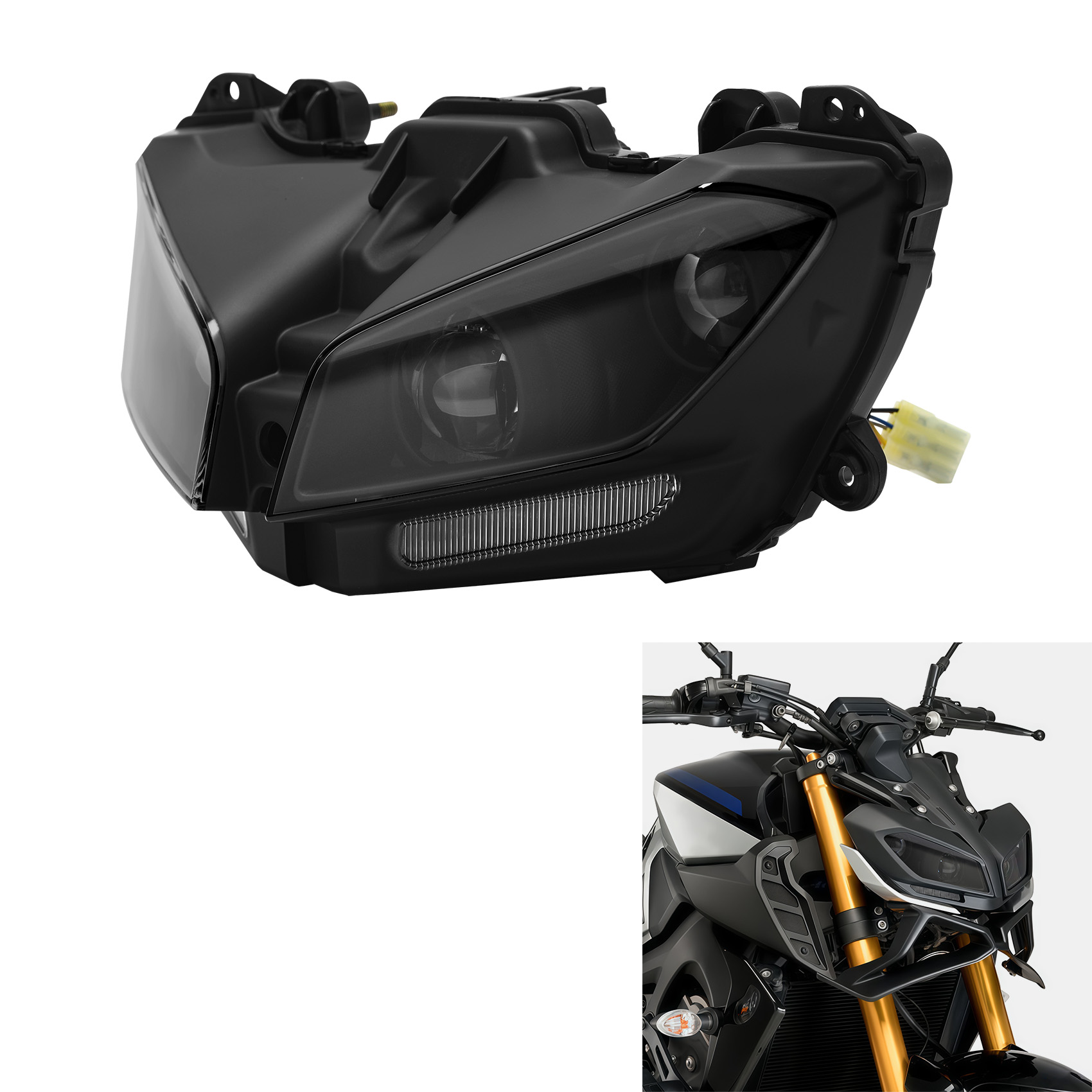 フロント LED ヘッドランプヘッドライトアセンブリヤマハ MT09 MT-09 FZ09 2017-2020 に適合