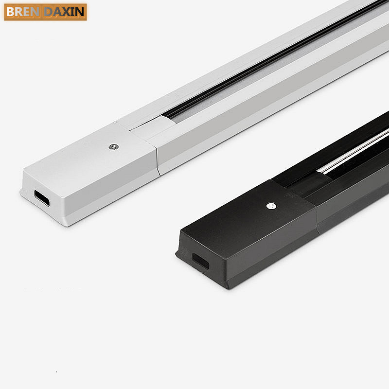 LED トラック 0.5 メートル 1 メートルライトトラックストリップ衣料品店背景壁アルミ 2 線式システムトラックライト COB スポットライトガイドレール