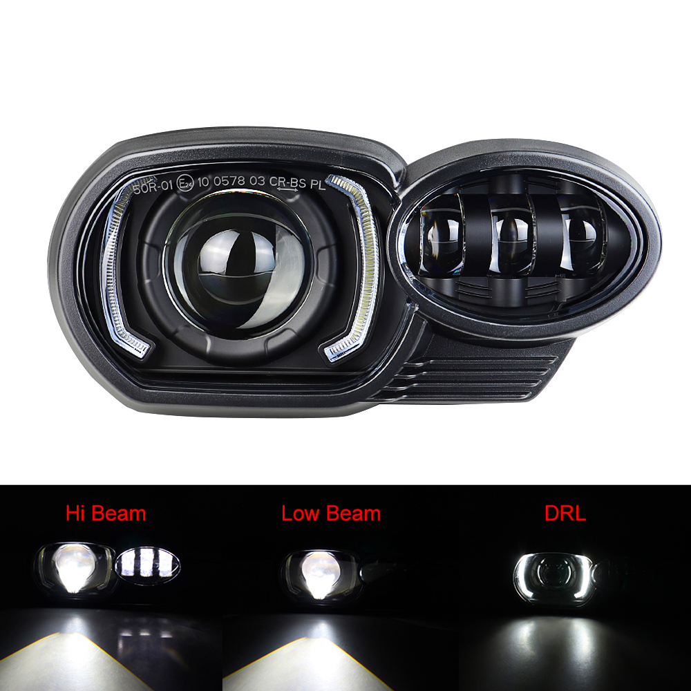 LED プロジェクターヘッドライト BMW K1200R 2005 〜 2009 K1300R 2010 〜 2013 交換用ヘッドランプ DRL ハイ/ロービームライト E マーク承認