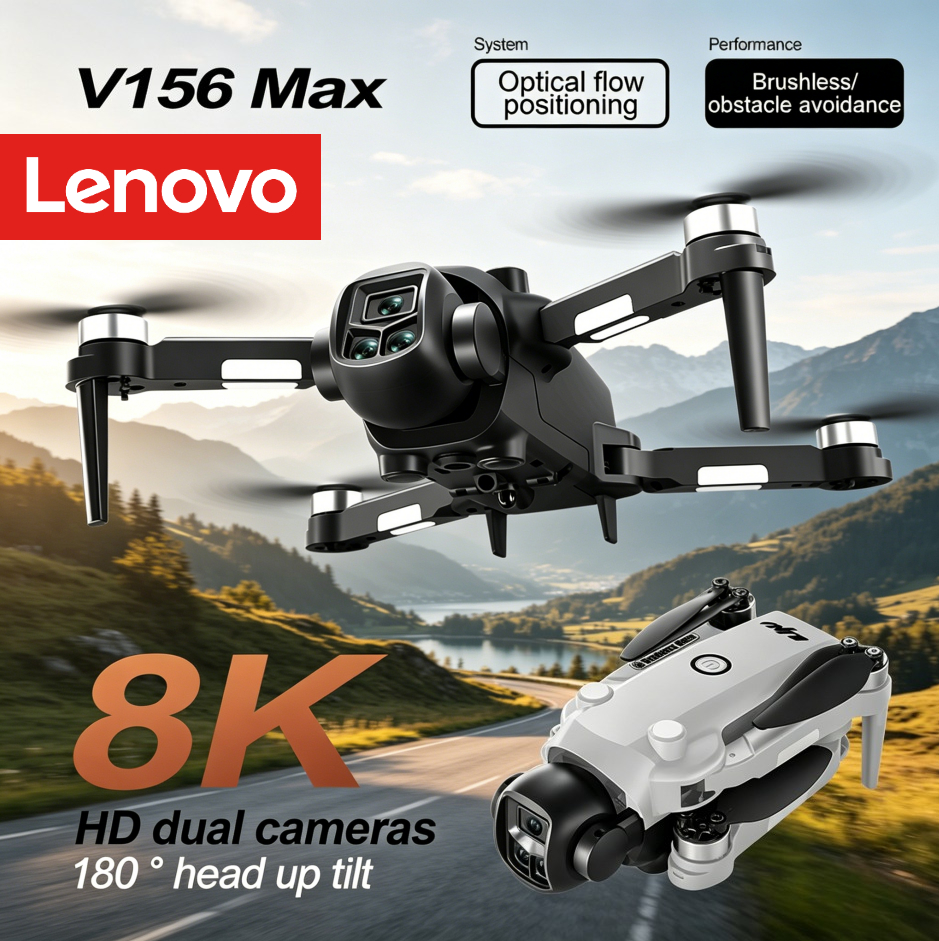 レノボ V156 MAX 8K ドローン 5G ブラシレス アンチドロップ 4 軸長距離障害物回避折りたたみ式クワッドコプター RC GPS ドローン